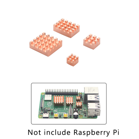 Raspberry Pi 4 modèle B, dissipateur thermique métallique en cuivre, coussin de refroidissement passif, radiateur de Dissipation thermique pour Raspberry Pi 4 ► Photo 1/6