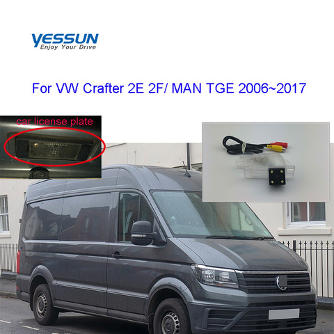 Yessun caméra arrière pour Volkswagen VW Crafter 2E 2F 2006 ~ 2017/ MAN TGE 2006 ~ 2017 vue de nuit caméra de vue arrière/plaque d'immatriculation caméra ► Photo 1/5
