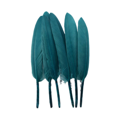 Plumes de canard naturelles bleu lac, 10-15cm, lot de 50, plumes naturelles pour la fabrication de bijoux à faire soi-même, décoration pour fête de mariage, noël ► Photo 1/6