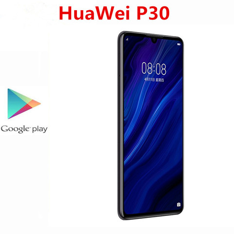 Version internationale HuaWei P30 ELE-L29 Téléphone Portable 40.0MP + 16.0MP + 8.0MP + 32.0MP Kirin 980 6.1 