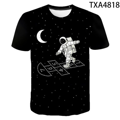 2022 décontracté 3D T-shirt hommes femmes enfants espace astronaute planète explorer impression numérique cosmonaute T-shirt Cool garçon hauts pour filles t-shirts ► Photo 1/6