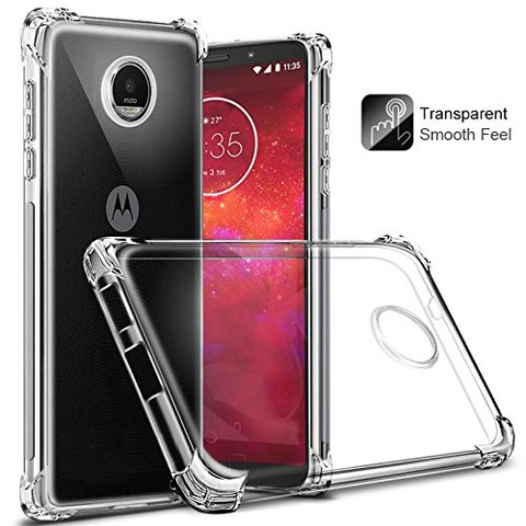 Pour Moto Z Z2 Z3 Z4 Play Case antichoc armure claire souple coque arrière en TPU pour Motorola G Power G4 G5 G5S G6 Plus E7 E4 X4 E5 Play ► Photo 1/6