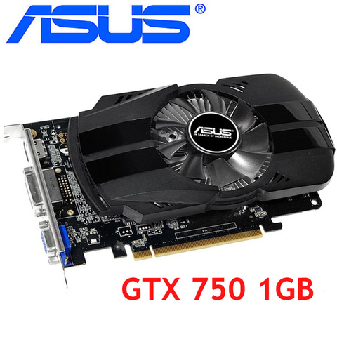 ASUS – carte graphique nVIDIA Geforce GTX 750 originale, 1 go GDDR5, 650 bits, Dvi, VGA d'occasion, plus forte que ► Photo 1/3