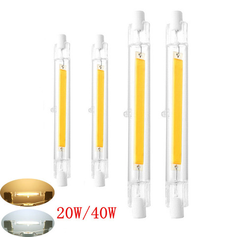 Projecteur de remplacement halogène, Tube de verre, ampoule à intensité réglable, G9, LED R7S, 78mm 118mm, COB lampe à LED, 15W, 30W, 50W ► Photo 1/6