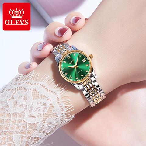 OLEVS femmes marque de luxe automatique montre mécanique étanche classique bracelet en acier montre mécanique cadeau ► Photo 1/6