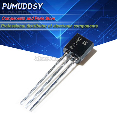50 pièces BT169D BT169 TO-92 Triacs Thyristor SCR 400V 9A 3 broches SPT IC ► Photo 1/1