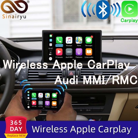 Autoradio Android Auto/Apple CarPlay, caméra de recul, sans fil, avec rétroviseur, pour Audi A1, A3, A4, A5, A6, A7, A8, Q2, Q3, Q5, Q7, MMI, 2022 ► Photo 1/6