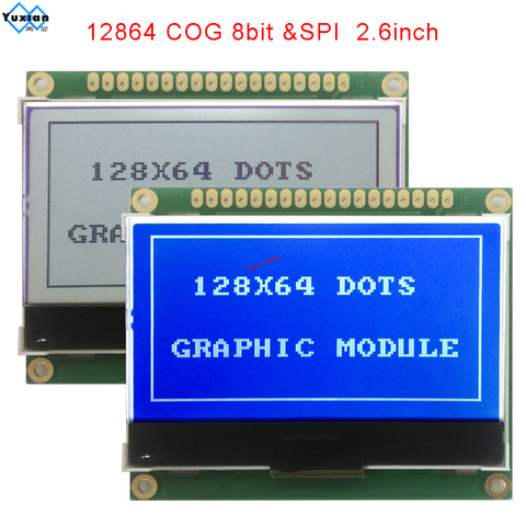 Module lcd COG 12864 128X64 écran graphique ST7565P série SPI 2.6 pouces LG12864T instrument portable ► Photo 1/6