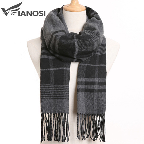 VIANOSI – Foulard de luxe pour hommes, écharpe à carreaux, Poncho décontracté, hiver, 2022 ► Photo 1/6