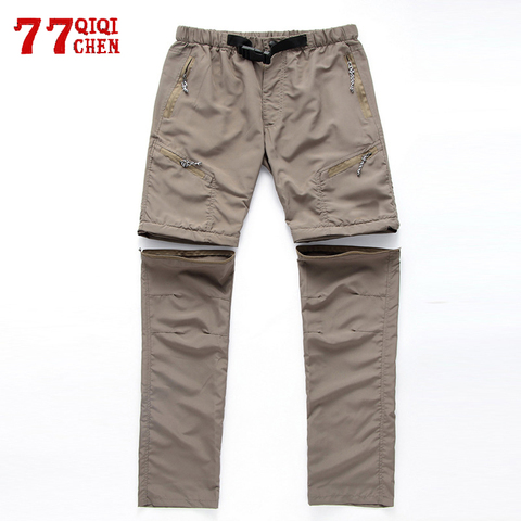 Pantalon imperméable à séchage rapide pour hommes, vêtement d'été, de Camping, de Trekking, amovible, pour l'escalade, le plein air ► Photo 1/6