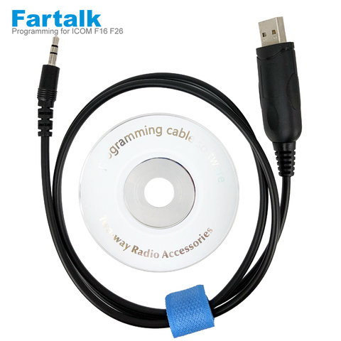Câble de programmation USB pour Radio ICOM IC-F16 F26 A110 IC-V8 V80 IC-F3 IC-F4 IC-F3026 IC-F11 F21 IC-208H IC-F43 F33 walkie-talkie ► Photo 1/6