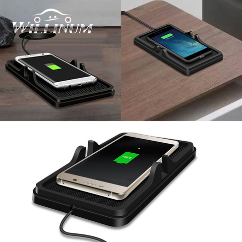 QI chargeur rapide sans fil pour voiture, base de recharge sans fil pour téléphone, avec support antidérapant, pour W204 W205 W212 W213 W176, Mercedes Benz Amg ► Photo 1/6