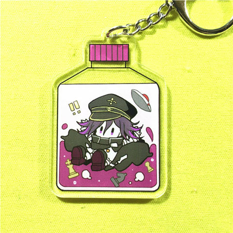 Acrylique porte-clés sangle porte-clés Danganronpa V3 Ouma Kokichi en bouteille mignon 6cm ► Photo 1/2