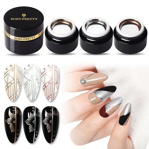 Né joli Gel métallique vernis à ongles fleur peinture sculpture Gel tremper hors UV LED vernis à ongles Art Gel vernis fil araignée Gel ► Photo 1/6