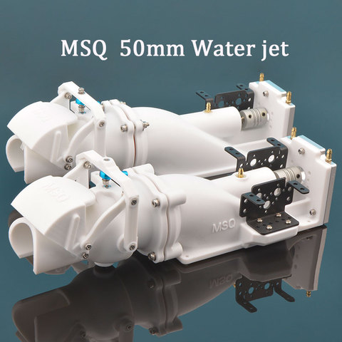 MSQ – propulseur à Jet d'eau de 50mm avec 2 pales 7075, propulseur d'hélice avec boucle inversée, axe de 6mm avec accouplement de 8mm pour modèle de bateau à Jet RC ► Photo 1/6