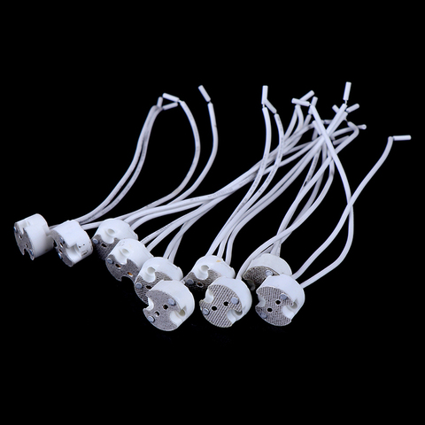 1 pc/5 pièces/10 pièces 220V 2A MR16 GU5.3 Base Prise Connecteur De Fil lampe à LED Support En Céramique ► Photo 1/6