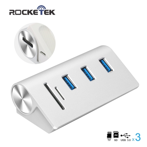 Lecteur de cartes HUB USB 3.0 à 3 Ports, lecteur de cartes TF/SD, séparateur Multi USB, pour windows et Mac os ► Photo 1/6