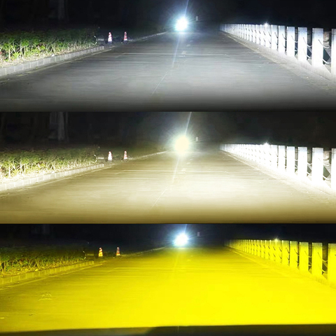 BraveWay – phare de voiture LED 3 couleurs, 3000K + 4300K + 6000K, H1 H3 H8 H11, Canbus HB3 HB4 H7, ampoules LED 12V 24V 12000LM ► Photo 1/6
