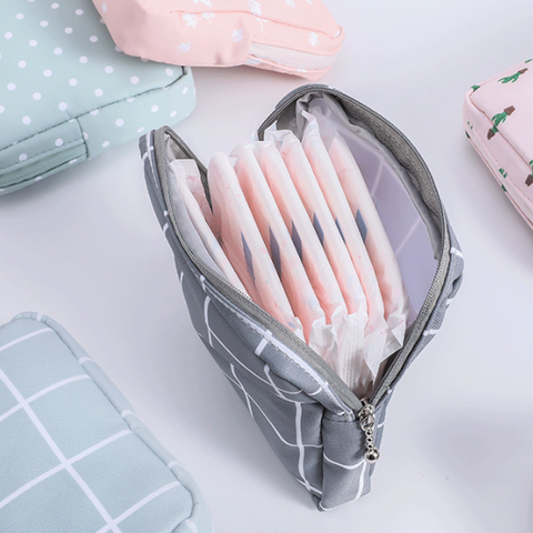 Pochette de rangement pour serviettes hygiéniques, Mini sac pliable pour femmes, mignon sac de rangement pour serviettes de toilette, pochette organiseur de serviettes hygiéniques, 2022 ► Photo 1/6