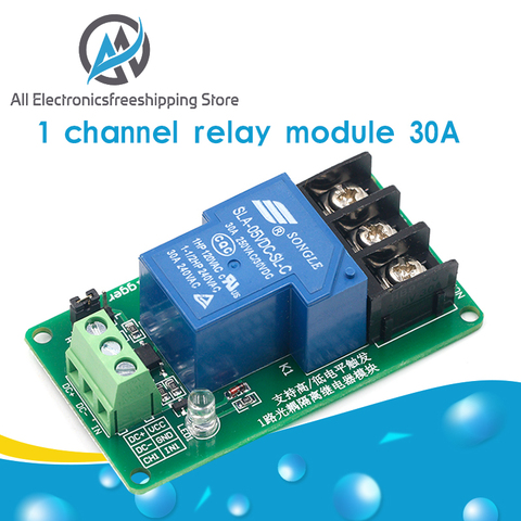 Un module de relais 1 canal 30A avec isolation optocoupleur 5V 12V 24V prend en charge le déclencheur haut et bas ► Photo 1/6