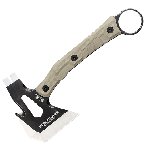 HX-mini axe tactique multifonctionnel, portable et d'extérieur, axe de camping avec lame à 440 lames, 58HRC, avec poignée antidérapante G10 ► Photo 1/6