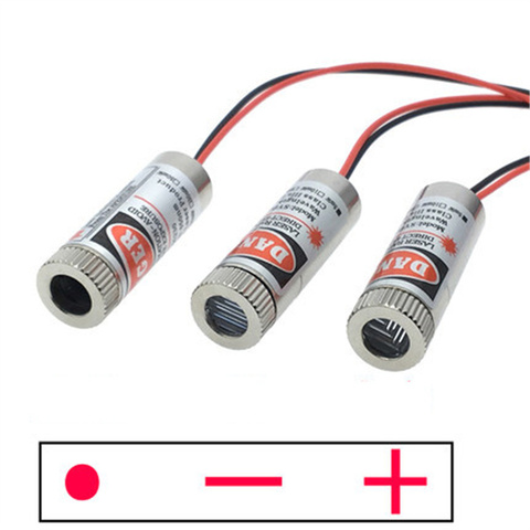 650nm 5mW tête Laser réglable Point rouge/ligne/croix Laser Module tête lentille en verre focalisable classe industrielle 3V 5V ► Photo 1/5