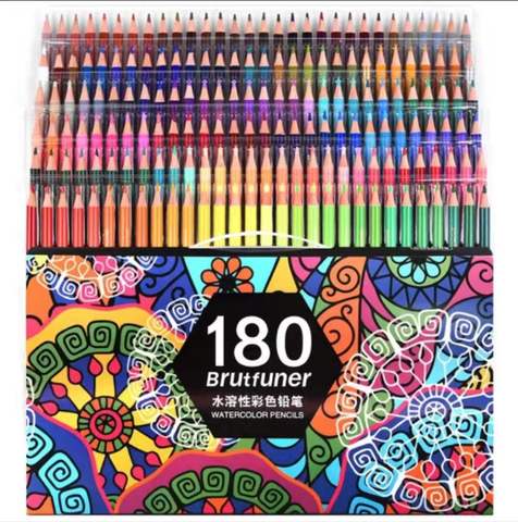 Multicolore 180 couleurs professionnel aquarelle crayons ensemble artiste peinture croquis bois couleur crayon école Art fournitures 05866 ► Photo 1/6