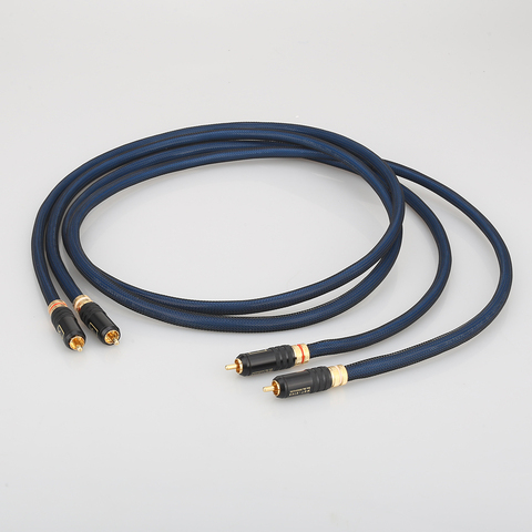 Audiocrast A10 paire câble Rca haut de gamme plaqué argent câble RCA mâle à mâle avec WBT0144 câble de prise RCA ► Photo 1/6