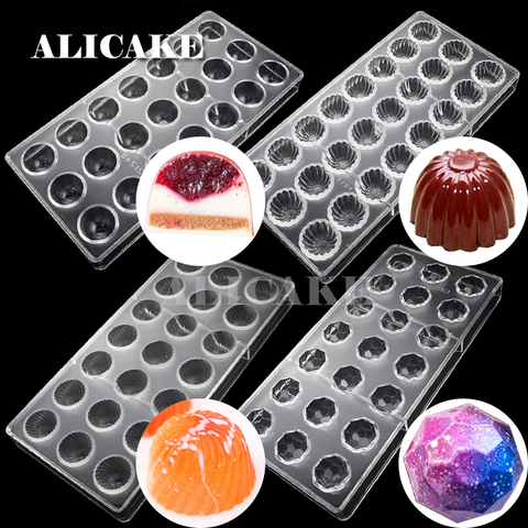 ALICAKE - Moule chocolat polycarbonate 3D pour pâtisserie moule de barre de chocolat rempli cuisson Polycarbonate moules de cuisson en plastique chocolat bonbons forme moule cuisson pâtisserie boulangerie outils ► Photo 1/6