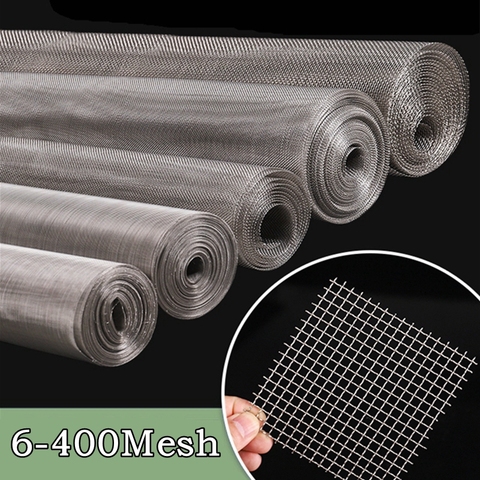 100x50cm 304 acier inoxydable maille filtre Net métal avant réparation Fix maille Filtration tissé fil criblage feuille criblage filtre ► Photo 1/6