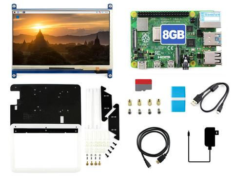 Kit d'affichage Raspberry Pi 4 modèle B 8G, Kit d'affichage avec écran LCD capacitif de 7 pouces ► Photo 1/2