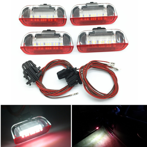 Lampes de voyant d'avertissement de porte de LED de voiture avec faisceau de câbles pour PASSAT B6 B7 CC Jetta Golf 5 6 MK6 7 MK7 EOS Tiguan Sharan Scirocco ► Photo 1/6