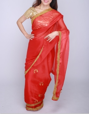 Robe pakistanaise indienne robe de fête de mariage sally pour les femmes vêtements rouge en sari pour les femmes en inde ► Photo 1/1