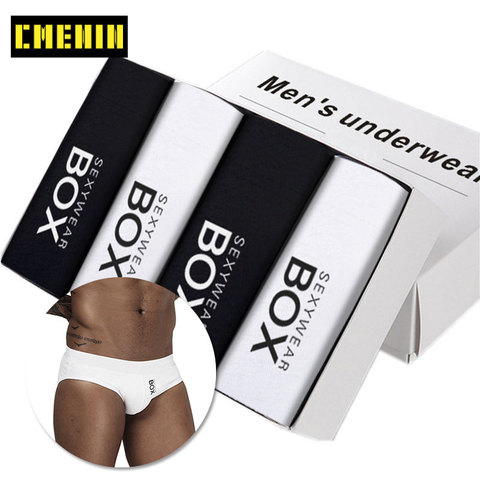 4 pièces/lot hommes slips coton Sexy sous-vêtements hommes Jockstrap respirant slips hommes Bikini Gay homme sous-vêtements homme sous-vêtements homme ► Photo 1/6