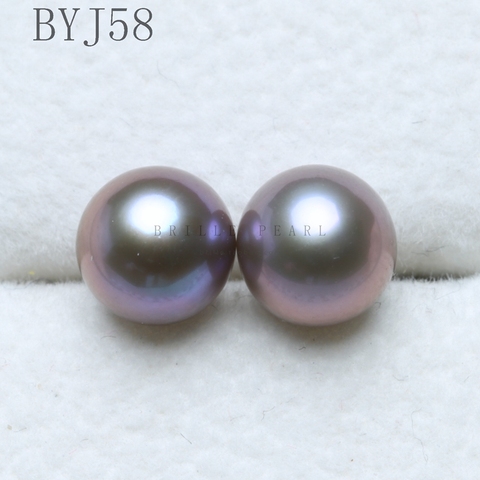 BYJ – perles rondes naturelles d'eau douce, de couleur vive grise, pour bricolage, boucles d'oreilles, clous, bijoux, 6-7mm, très bon marché, AAAAA ► Photo 1/6