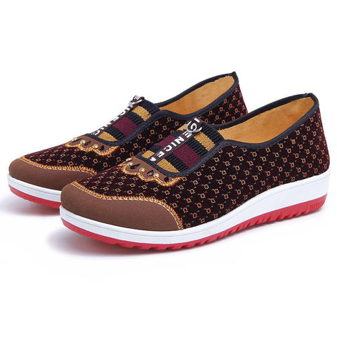 Chaussures de marche antidérapantes à semelle souple pour femmes, en tissu, simples, pour printemps et automne ► Photo 1/6