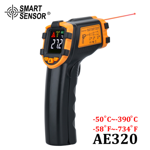 Thermomètre Laser numérique infrarouge sans Contact, avec écran LCD IR, pistolet pyromètre, Instruments de mesure de la température ► Photo 1/6