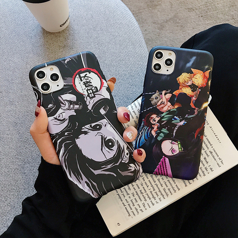 Date Japon Tueur de Démons pour iphone 6 6s 7 8 plus X XR XS 11 12 pro Max étuis de téléphone Anime Kimetsu pas Yaiba TPU Coque ► Photo 1/1