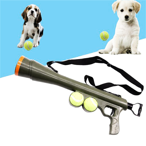 Lanceur de pistolet à distance pour animaux de compagnie, jouet éducatif, lanceur de tennis, avec vue rapide ► Photo 1/6