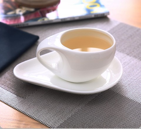 Ensemble de tasses à café en céramique de 200ml, style européen tordu, tasse à thé créative de l'après-midi, tasse à lait, tasse à eau, tasse à thé ► Photo 1/6