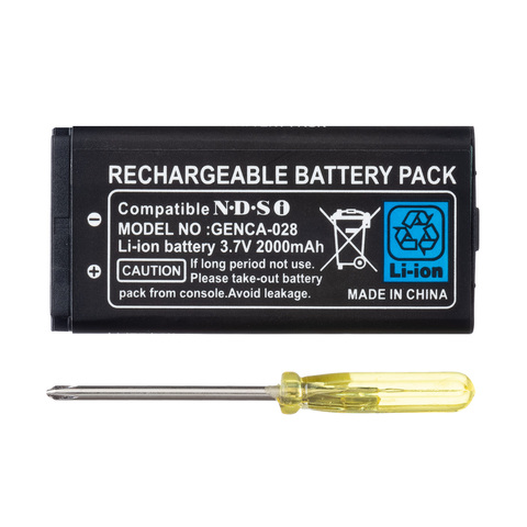 OSTENT – batterie Lithium-ion Rechargeable 2000mAh + Kit d'outils pour Nintendo DSi NDSi ► Photo 1/2