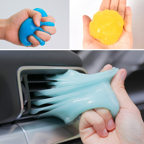 Colle de nettoyage pour voiture, Gel nettoyant pour clavier, Gel de nettoyage Super propre, gélatine propre, outils de tableau de bord pour voiture, produits de détail ► Photo 1/6