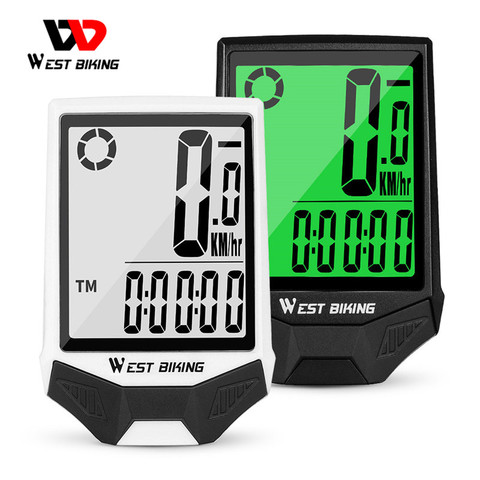 WEST Cycling-compteur de vélo sans fil pour vtt, compteur de vitesse, compteur de vitesse, avec rétroéclairage, chronomètre de vélo, étanche ► Photo 1/6