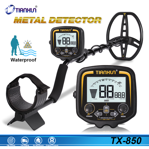 Détecteur de métaux souterrain TX-850 profondeur professionnelle 2.5m détecteur de recherche détecteur d'or détecteur de trésor Pinpointer étanche ► Photo 1/6