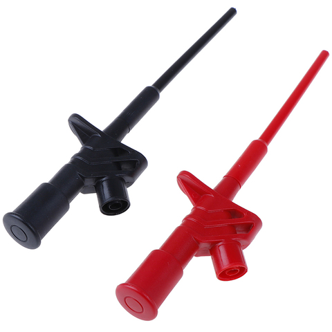 Crochet de Test rapide, pince de Test professionnelle, haute tension, sonde de Test Flexible, 4mm rouge noir ► Photo 1/6