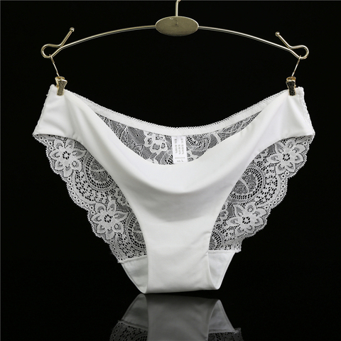 Culotte Sexy en dentelle pour femme, transparente, taille basse, slip d'entrejambe en coton, grande taille, sous-vêtements intimes, nouvelle collection offre spéciale ► Photo 1/6