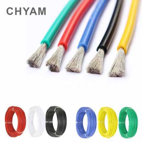 Résistant à la chaleur Câble Câblage Fil De Silicone Souple 12AWG 14AWG 16AWG 18AWG 20AWG 22AWG 24AWG 26AWG 28AWG 30AWG Connecteur ► Photo 1/6