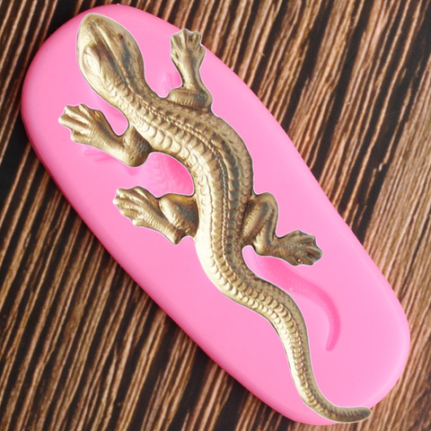 Gecko-moules à gomme en Silicone et lézard, outils de décoration de gâteaux fondants, bricolage, bonbons, moules à pâte polymère chocolat, décoration de gâteaux ► Photo 1/6