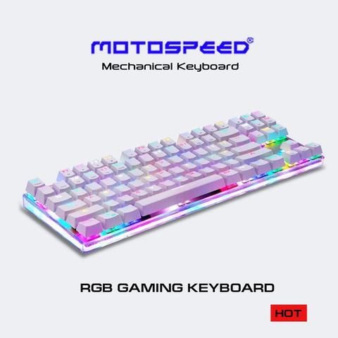 Clavier mécanique de jeu filaire rétro-éclairé rvb, USB, 87 touches, Anti-ghosting, interrupteur bleu et rouge, pour ordinateur portable de jeu ► Photo 1/6