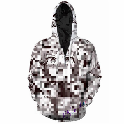 Sweat-shirt à capuche imprimé en 3D pour homme et femme, dessin animé Ahegao, drôle, Hentai, Manga, Streetwear, Harajuku, pull surdimensionné ► Photo 1/6